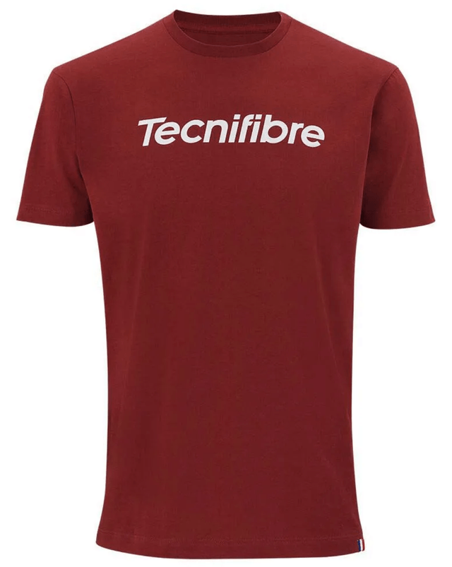 Tecnifibre Team Cotton Short Sleeve T-Shirt Cardinal Red  RRP £30