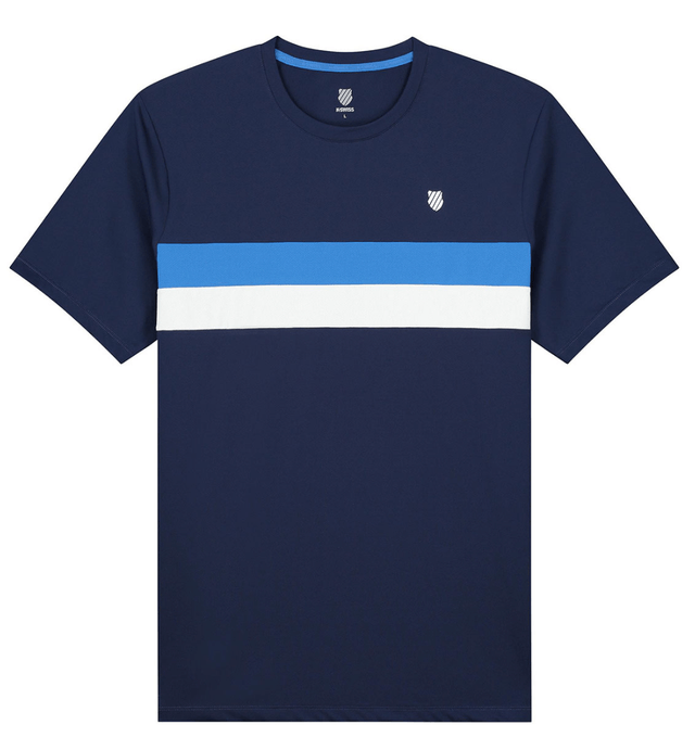 K-Swiss Core Team Stripe Crew T-Shirt Men  RRP £40