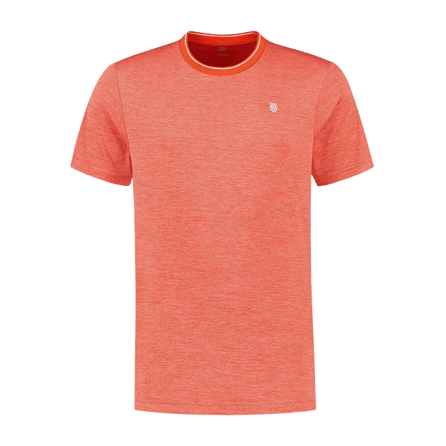 K-SWISS HYPERCOURT MENS DOUBLE CREW T-SHIRT (SPICY ORANGE) 