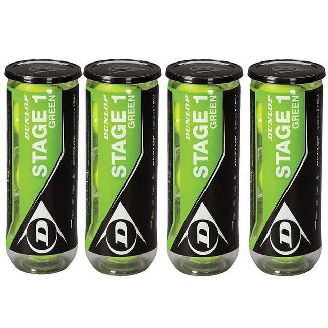 Dunlop green tennis ball can of three balls