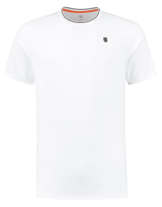 K-Swiss Hypercourt Mesh Crew Mens Tee - White  RRP £35