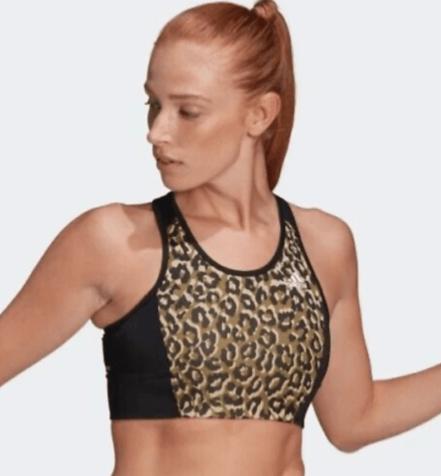 Adidas Leopard Bra Top Ladies - Black/Leopard RRP 22.99