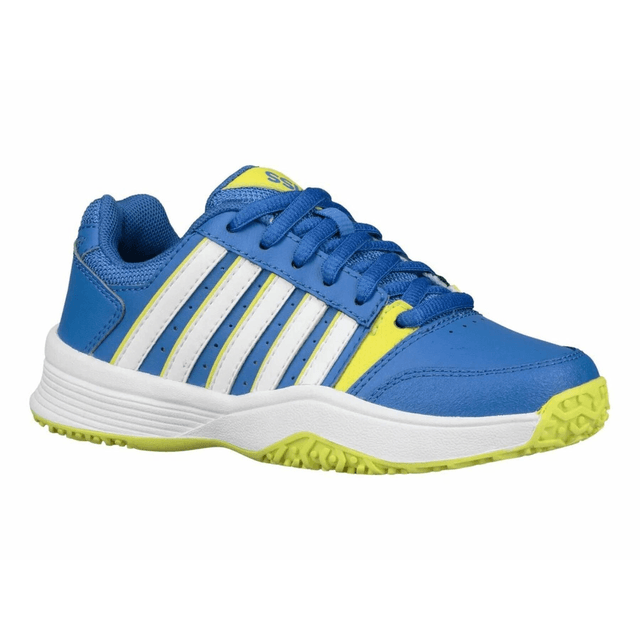 KSwiss Court Smash Omni Junior Shoes Blue Citron